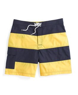 Rugby Stripe Board Shorts   Brooks Brothers