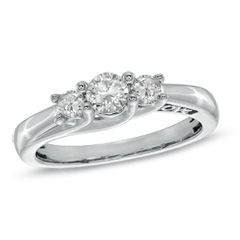 Stone Engagement Rings  Three Stone Diamond Rings from & More Zales