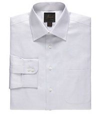 Joseph Spread Collar Cotton Mini Herringbone Dress Shirt