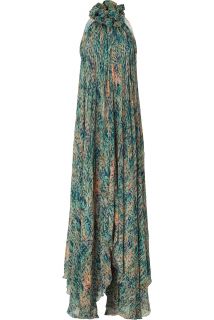 Saloni Blue Forest Print Maxi Dress  Damen  Kleider  