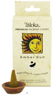 Triloka   Premium Incense Cones Amber Sun   14 Cone(s) Uplifting 