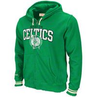 Boston Celtics Kelly Green Mitchell & Ness Arch Fleece Full Zip 