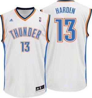James Harden Jersey adidas White Replica #13 Oklahoma City Thunder 