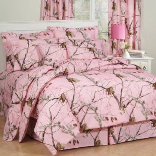 Realtree AP Pink Camo Full Comforter Set   