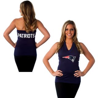 Womens All Sports Couture New England Patriots Blown Coverage Halter 