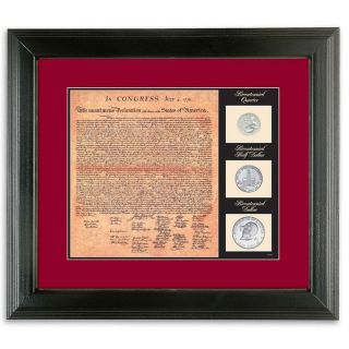 Framed Declaration of Independence and Commemorative Coin—Buy Now