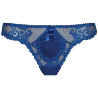 Pleasure State White Label Blue Tapestry Thong