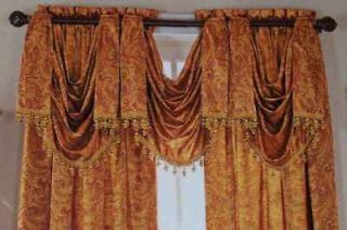 JCP Chris Madden Regent Valance   Luxe Spice Paisley