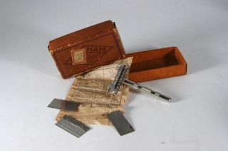Vintage shaving lot. Gem razor, Old Spice cup, Burnham razor.