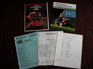 Gilson Tractors Tillers Mowers Sales Brochures Lists 1985 1988 Vintage 