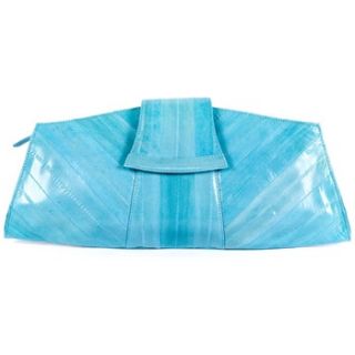Makki Aqua Art Deco Clutch Bag