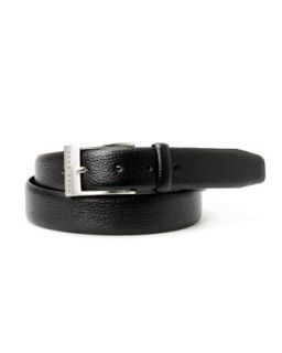 Gio Pebbled Belt, Black   