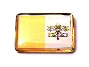 HOLY SEE VATICAN CITY FLAG GOLD PLATED LAPEL PIN