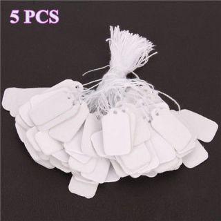LOT5 Popular Useful 100PCS White String Jewelry Label Price Tags