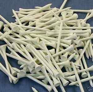 10000 White wooden golf tees 70mm long (2 3/4) *NEW* 2