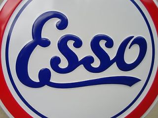 ESSO GAS & OIL COMPANY OUR LARGEST SIGN / #1 QUALITY USA MADE FREE 