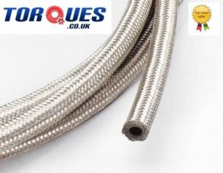AN  6 (8mm) 5/16 Stainless Steel Braided Fuel Hose 1 m
