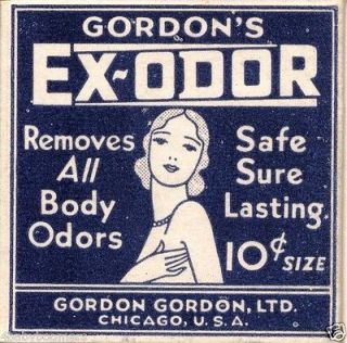 Antique Gordon EX ODOR Medicine PHARMACY Drug Store BOX