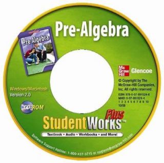 Pre Algebra, StudentWorks Plus CD ROM by McGraw Hill Staff 2008, CD 