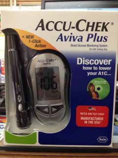 ACCU CHEK AVIVA PLUS Blood Glucose Monitoring system USA Diabetic test 