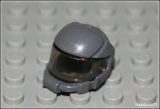 Lego Space x1 Gray Helmet ★ Visor City Racer Halo Soldier Marine 