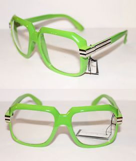 Cazal Design Clear Lens Glasses Run DMC Old School Green Silver 