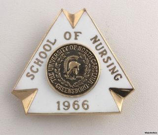   of Nursing Pin Badge   10k Gold University North Carolina Greensboro