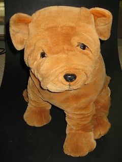 LARGE 17 H STUFFED SHARPEI DOG ANIMAL UNIQUE CUTE AND CUDDLY 17H