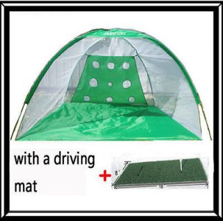 N03 A99 GOLF PRACTICE DRIVING NET CAGE TRAINING AIDs + practice mat