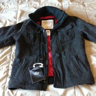 New   Abercrombie & Fitch Mens Wool Jacket Grey   Small   Retails $260