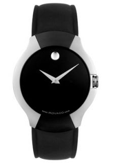 Movado 0604460 Watches,Mens Allia Ceramic Inserts Black Leather, Men 