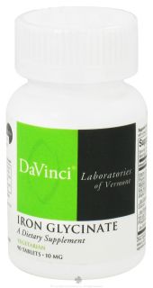 Buy DaVinci Laboratories   Iron Glycinate 10 mg.   90 Vegetarian 