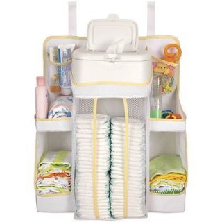 Dex Baby Nursery Organizer Storage White Diaper Crib Hanger NEW FREE 