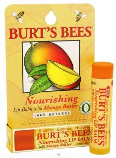 Burts Bees   Lip Balm Nourishing with Mango Butter   0.15 oz. 100% 