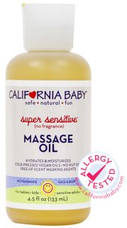 California Baby   Aromatherapy Massage Oil Super Sensitive All Natural 