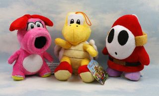 super mario bros birdo red paratroopa shy guy 6 7 soft plush doll toy 