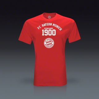 Bayern Munich 1900 Youth Distressed T Shirt   Red  SOCCER