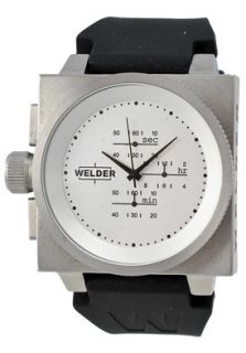 Welder K26 5201 CS WI BK Watches,Stainless Steel White Dial Black 