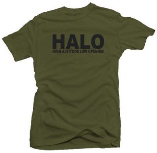 HALO skydiving parachute altitude new military T shirt