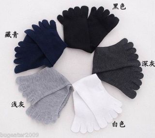 Sock5 Wholesale 2 pairs 2 Color Mens Cotton Five Fingers Toe Socks 