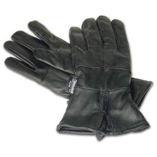   Motorcycle Biker Riding Winter Warm Gloves Gaunlet w/Zipper~M L XL