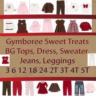 Gymboree Sweet Treats Tops,Pants,Jeans,Leggings,Dress 3 6 12 18 24 2T 