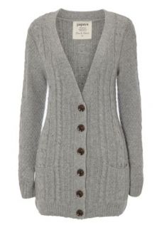 Home Womens Black Card Cable Knit Cardigan
