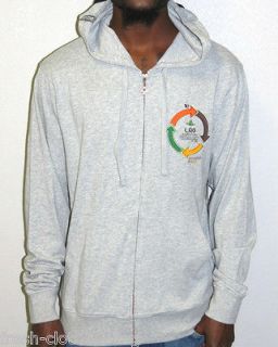 LIFTED RESERCH GROUP Hoodie New $74 Ash Heather Gray Jacket 