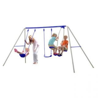 Have lots of outdoor fun with this fantastic metal Four Way Swing 