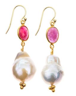 Baroque Pearl Drop Earrings   