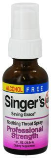 Zoom View   Singers Saving Grace Soothing Throat Spray Professional 