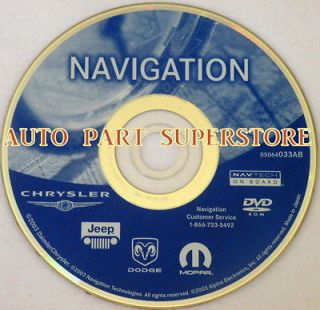   MAGNUM NAVIGATION DVD DISC, Version AB Chrysler Jeep Mopar GPS map