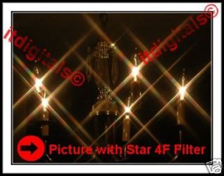 72mm Rotating Star 4F Lens Filter Four point Flares 4PT Special Light 