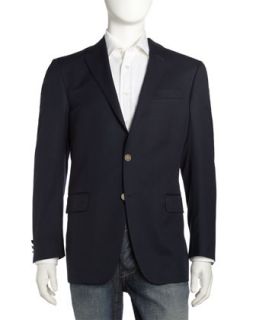 Two Button Blazer, Navy   